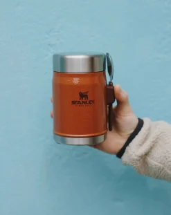 Stanley 1913 Gourdes, Lunch-Box-Bocal isotherme Legendary avec cuillère/fourchette 0,4 L Orange