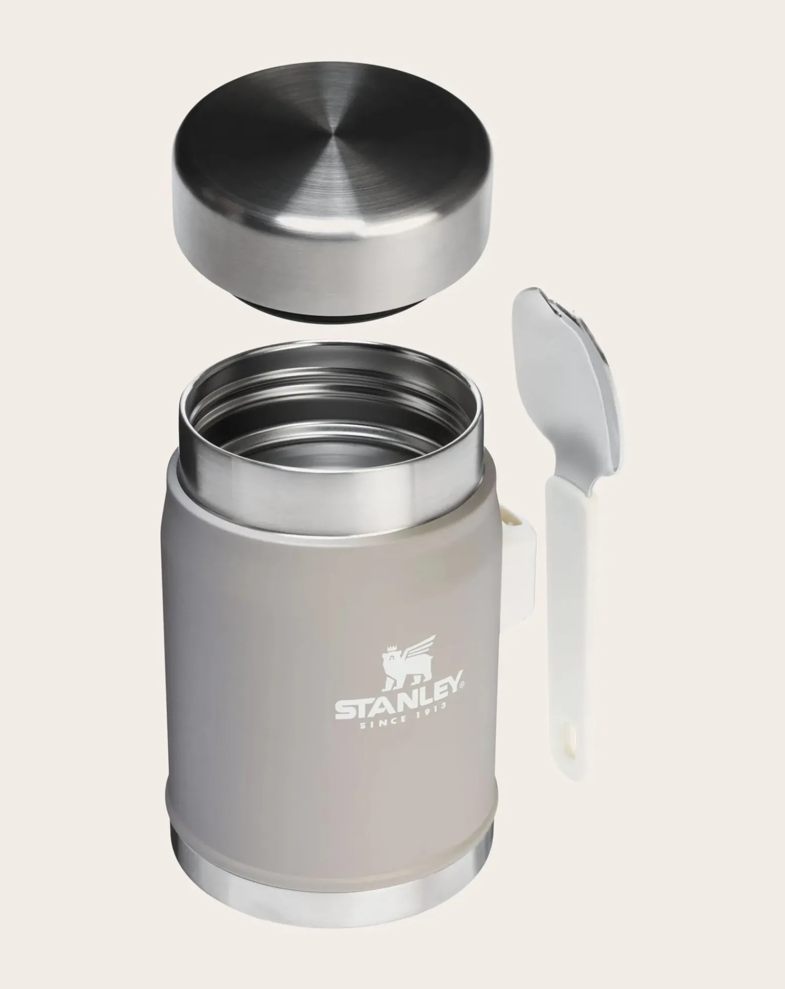 Stanley 1913 Gourdes, Lunch-Box-Bocal isotherme Legendary avec cuillère/fourchette 0,4 L Gris