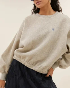 By Bar Pulls, Gilets-Bodil Metallic Sweatshirt Doré
