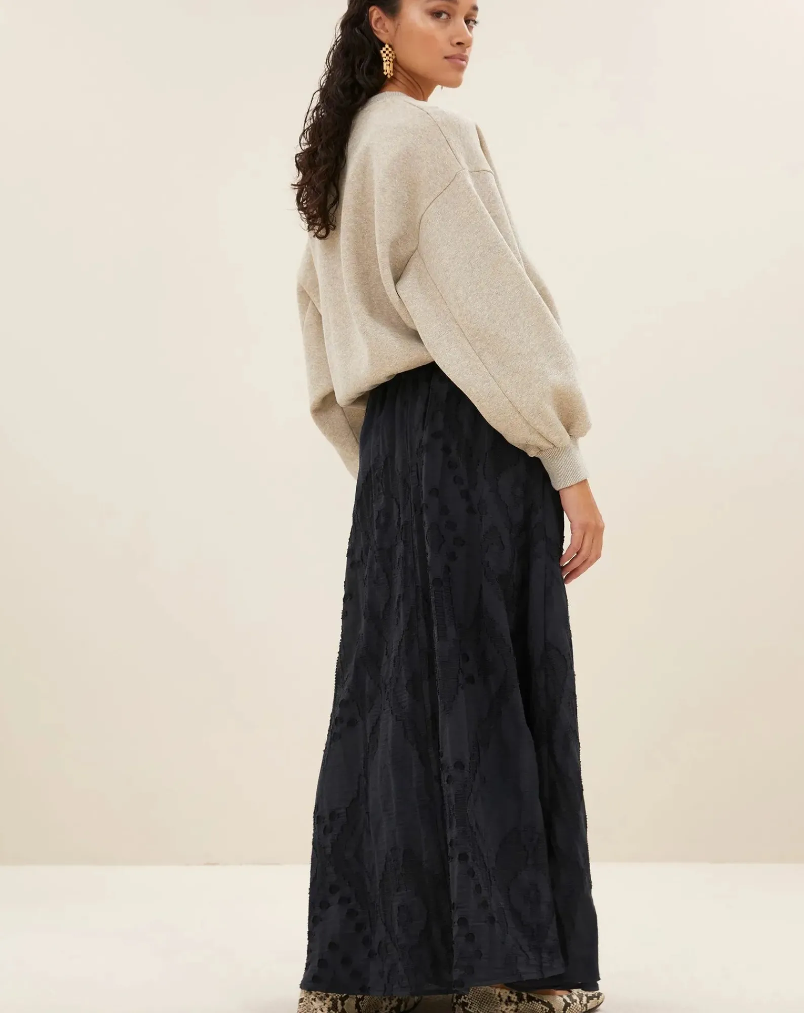 By Bar Pulls, Gilets-Bodil Metallic Sweatshirt Doré