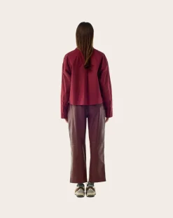 BELLEPIECE Pantalons, Jeans-Bonita Leather Pants Bordeaux