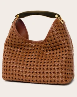 Elleme Sacs À Main-Boomerang Braided Leather Bag Cognac