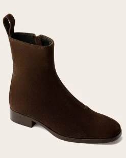 Soeur Boots, Bottes-Boots West Croûte de Cuir Marron