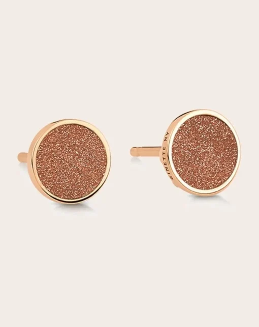 Ginette NY Boucles D'Oreilles-Boucles d'Oreilles Disc Ever Gold Sandstone