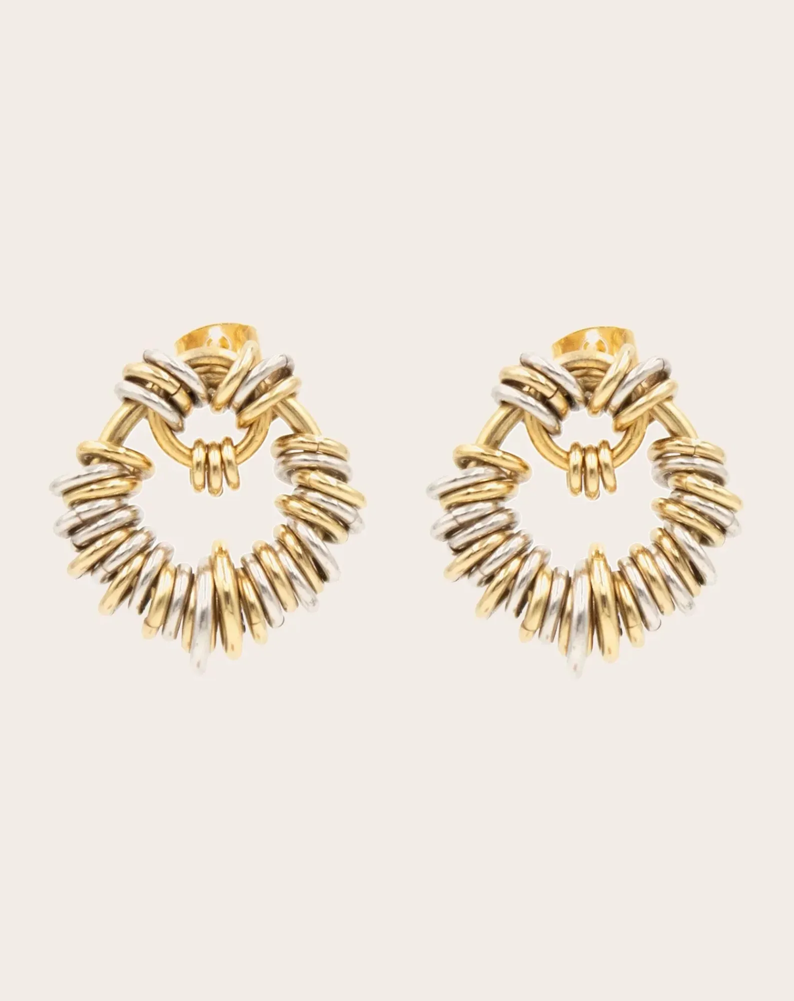 Sigal Boucles D'Oreilles-Boucles d'Oreilles Klik Anneaux Doré/Argenté