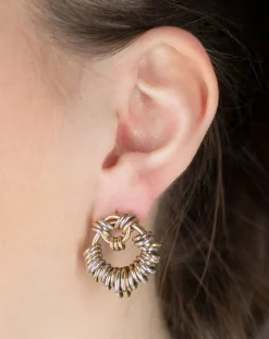 Sigal Boucles D'Oreilles-Boucles d'Oreilles Klik Anneaux Doré/Argenté