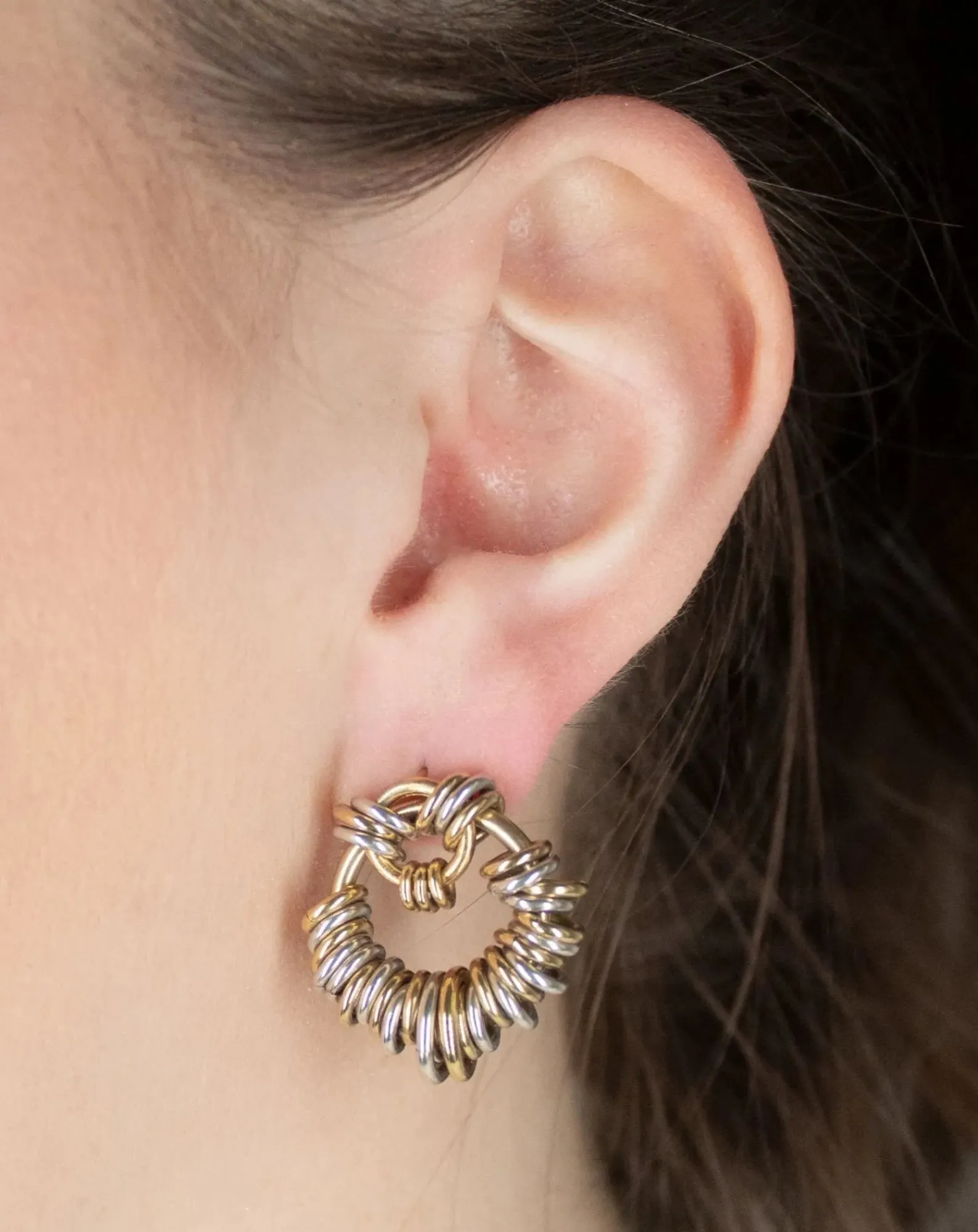 Sigal Boucles D'Oreilles-Boucles d'Oreilles Klik Anneaux Doré/Argenté