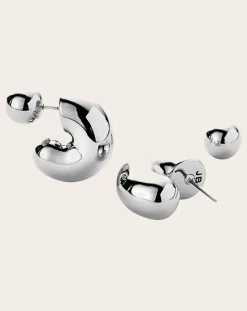 Jenny Bird Boucles D'Oreilles-Boucles d'Oreilles Medium Tome Argenté