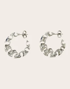 Misho Boucles D'Oreilles-Boucles d'Oreilles Mini Frost Flower Argenté