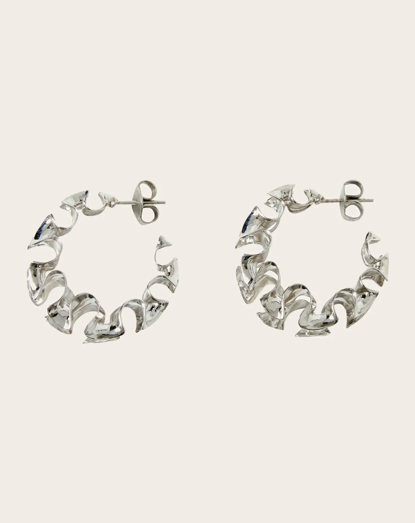 Misho Boucles D'Oreilles-Boucles d'Oreilles Mini Frost Flower Argenté