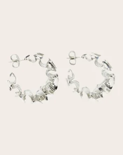 Misho Boucles D'Oreilles-Boucles d'Oreilles Mini Frost Flower Argenté