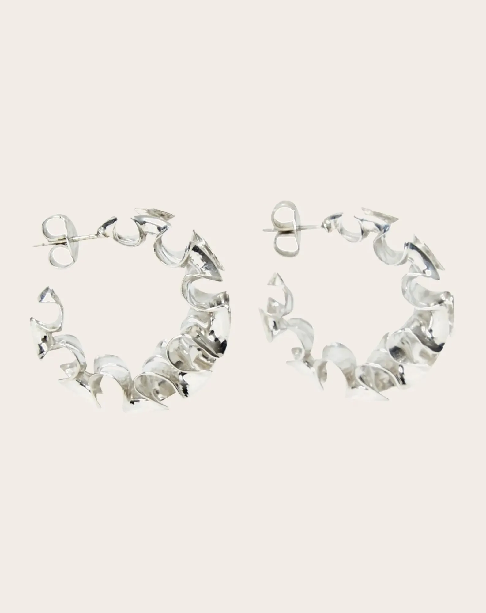 Misho Boucles D'Oreilles-Boucles d'Oreilles Mini Frost Flower Argenté