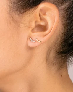 Ginette NY Boucles D'Oreilles-Boucles d'Oreilles Wise Or rose
