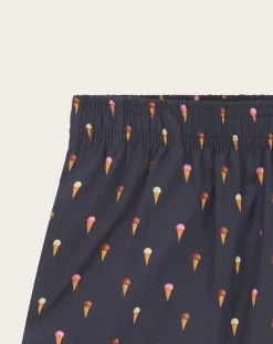 Pockies Chaussettes, Sous-Vêtements-Boxers Icecream Organic Cotton Bleu foncé