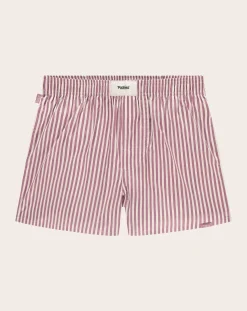 Pockies Chaussettes, Sous-Vêtements-Boyfriend Striped Organic Cotton Boxers Rose