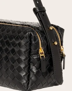 Elleme Sacs À Main-Braided Leather Pencil Bag Noir