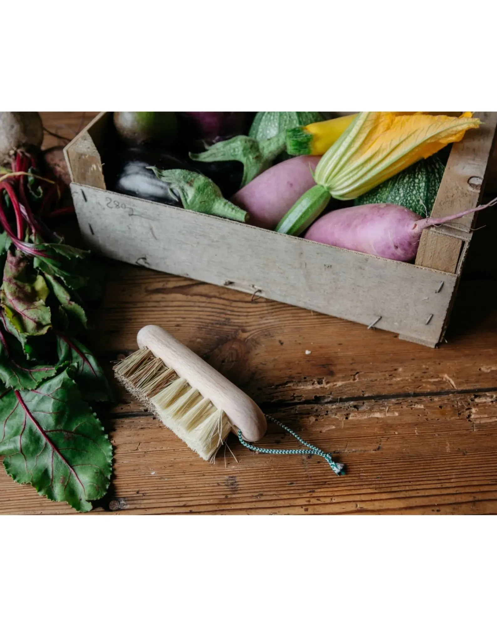 Andrée Jardin Nettoyage, Entretien-Brosse à légumes en hêtre Frêne