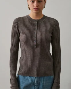 Soeur Pulls, Gilets-Buffalo Merino Wool Sweater Marron