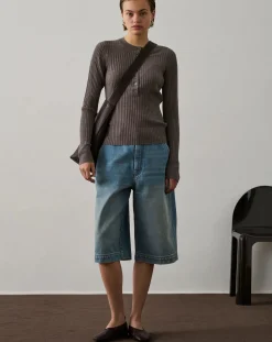 Soeur Pulls, Gilets-Buffalo Merino Wool Sweater Marron