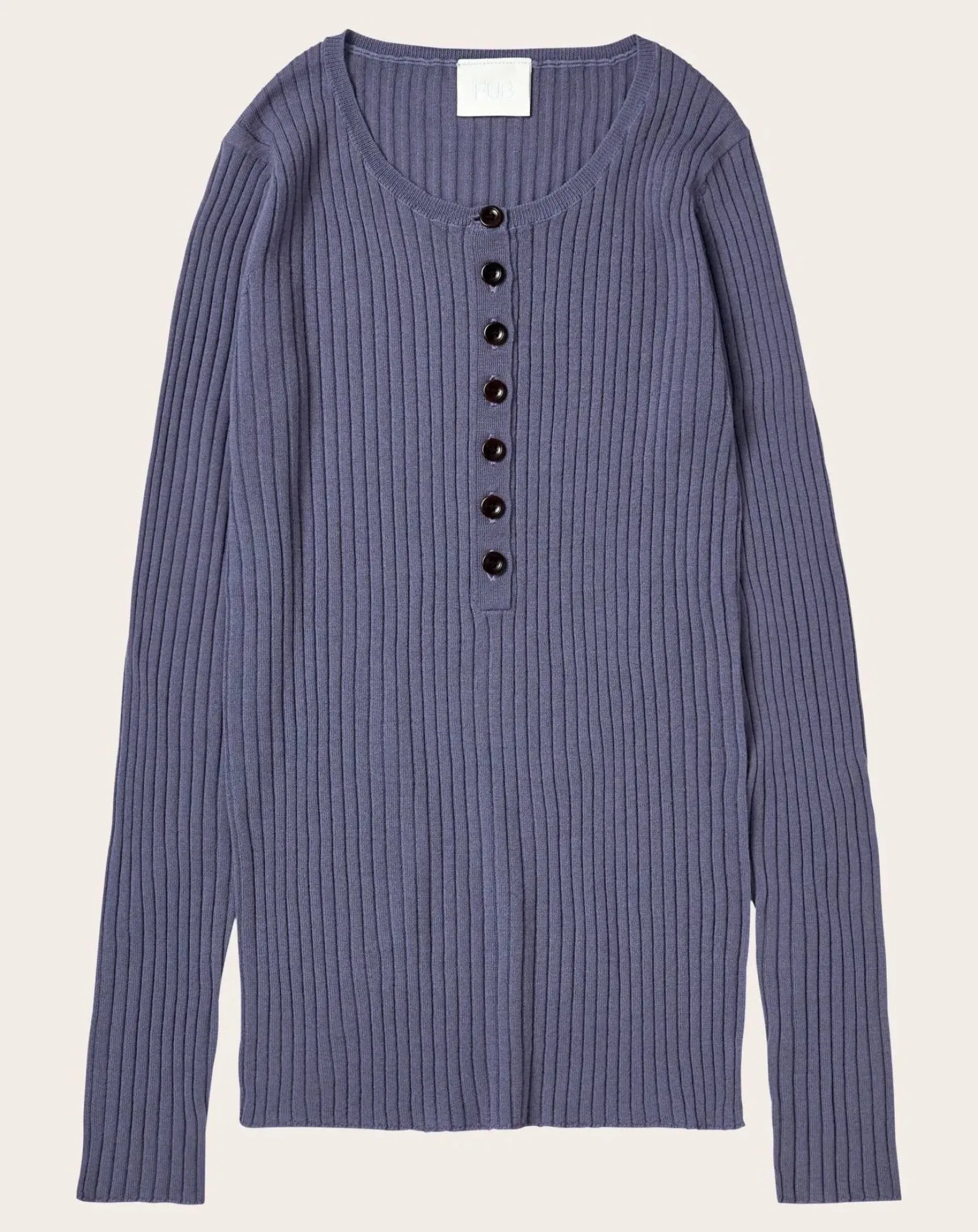 FUB Pulls, Gilets-Buttoned Merino Wool Sweater - Women's Collection Violet