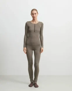 FUB Pulls, Gilets-Buttoned Merino Wool Sweater - Women's Collection Noisette