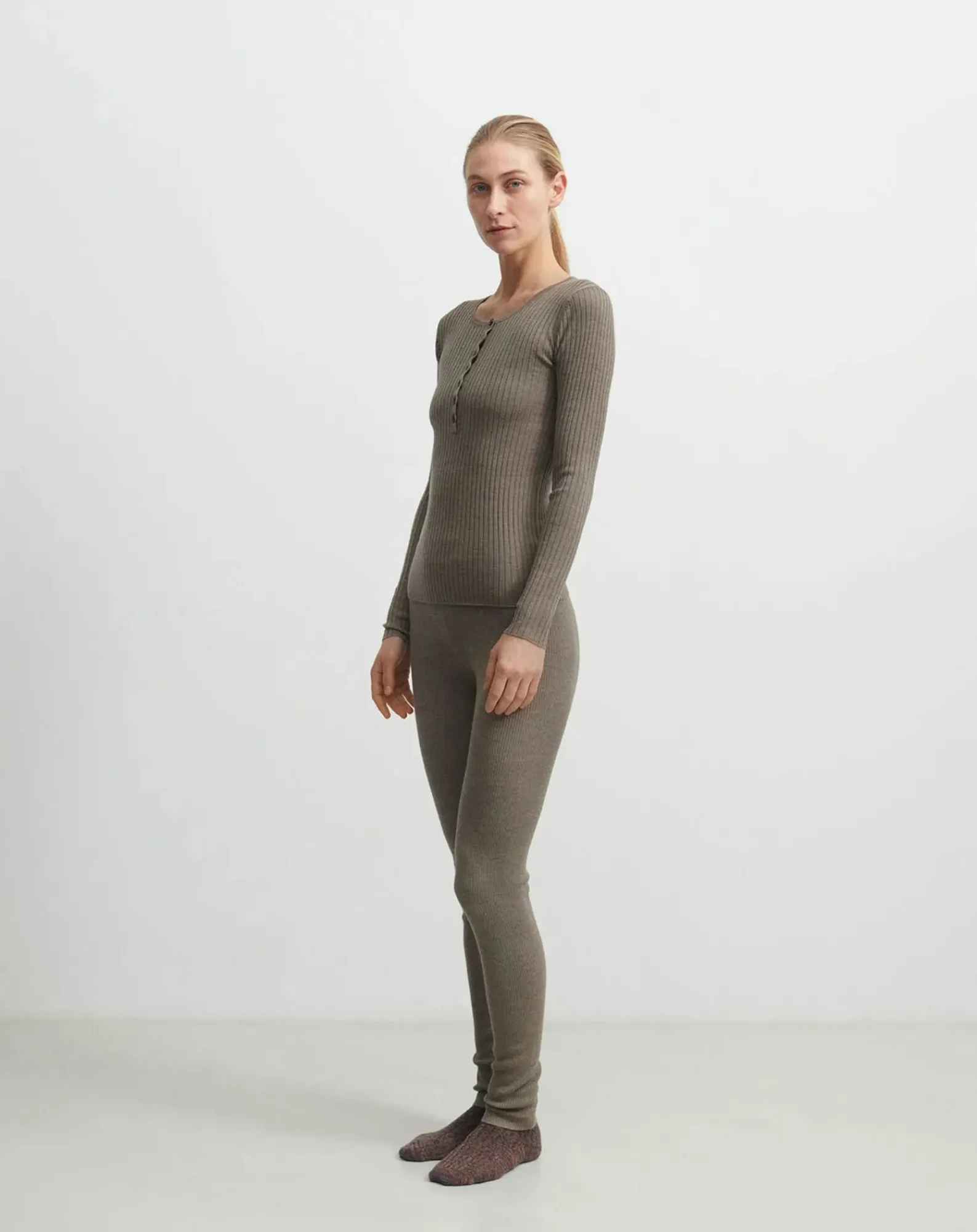 FUB Pulls, Gilets-Buttoned Merino Wool Sweater - Women's Collection Noisette