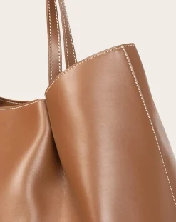 Elleme Cabas-Cabas Dimple Cuir Cognac