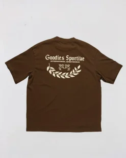 Goodies Sportive Tee-Shirts, Polos-Caesar brown T-shirt in organic cotton Marron