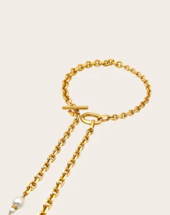 Perrine Taverniti Colliers-Cambronne Pearl Necklace Doré