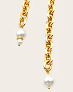 Perrine Taverniti Colliers-Cambronne Pearl Necklace Doré