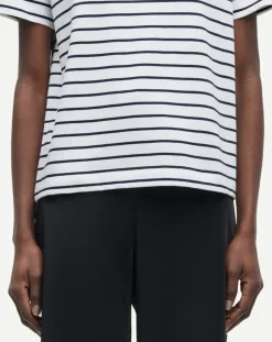 Samsoe Samsoe Tee-Shirts, Tops-Camino short-sleeved cotton T-shirt Blanc
