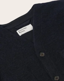Universal Works Pulls, Gilets-Cardigan Bleu marine