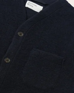 Universal Works Pulls, Gilets-Cardigan Bleu marine