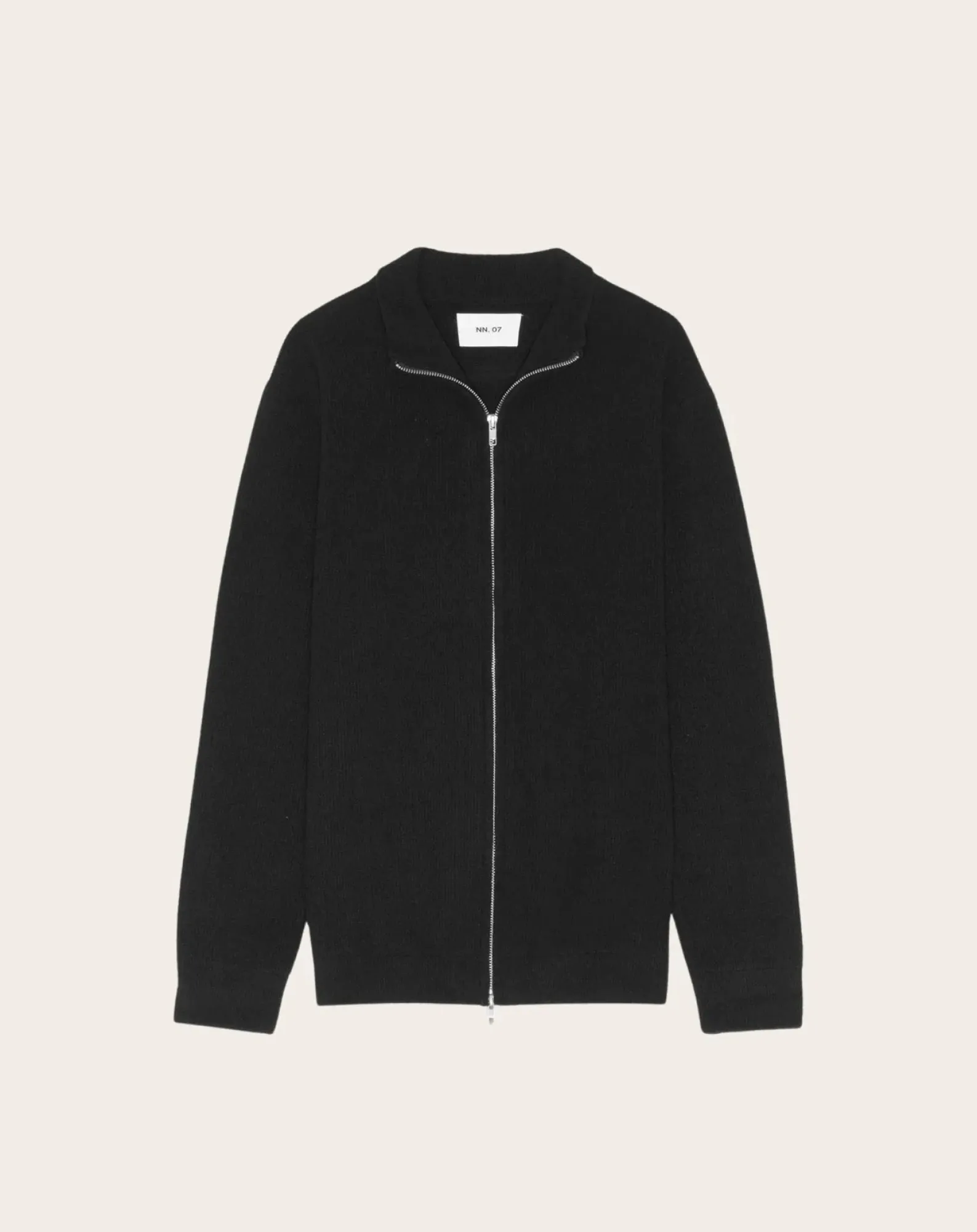 NN.07 Pulls, Gilets-Cardigan Danny Zip Intégrale Noir