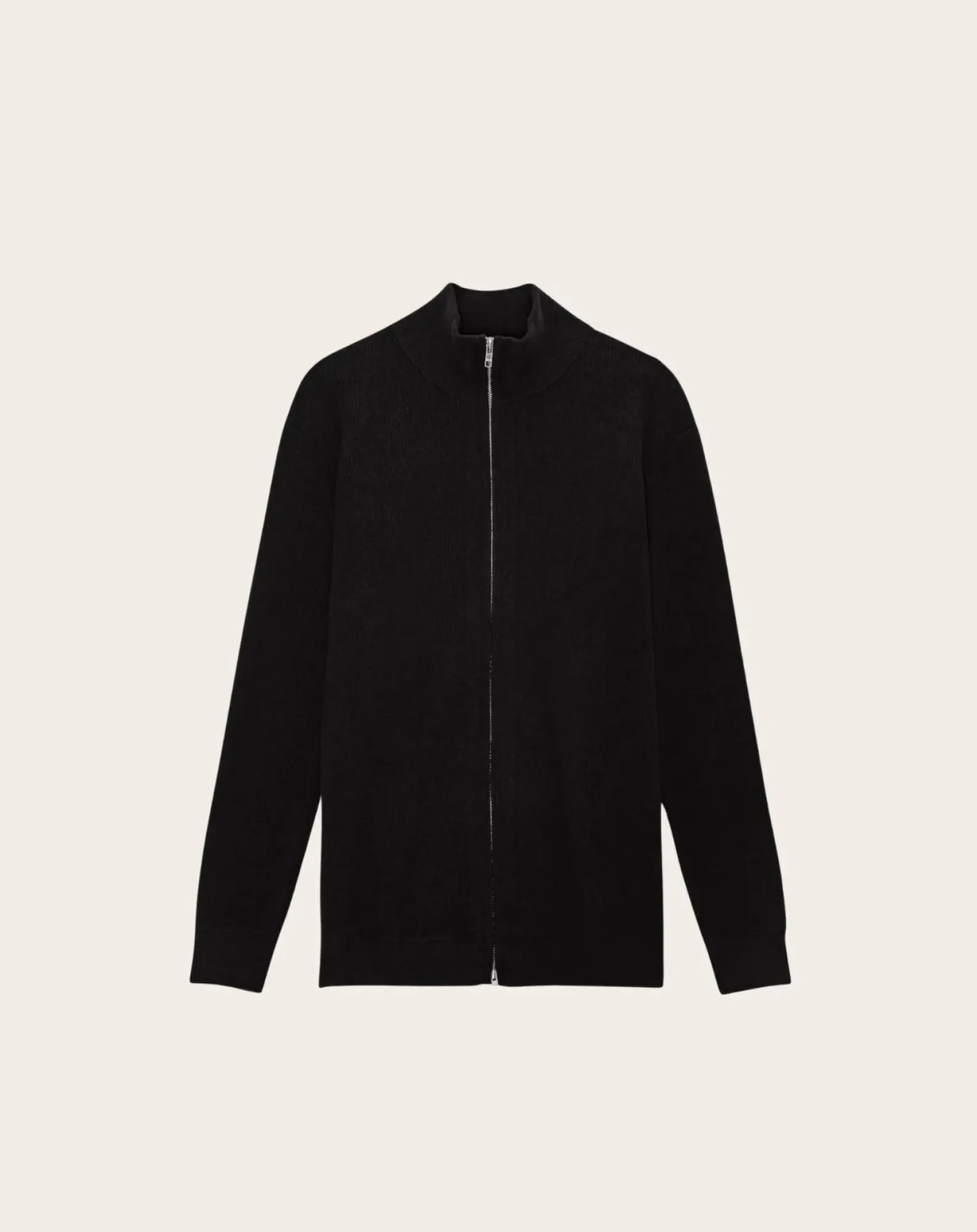 NN.07 Pulls, Gilets-Cardigan Danny Zip Intégrale Noir