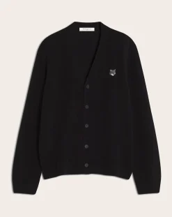 Maison Kitsuné Pulls, Gilets-Cardigan Tête De Renard Confort Laine Noir
