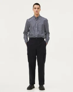 Noyoco Pantalons, Jeans-Cargo pants Dark navy Organic cotton Bleu foncé