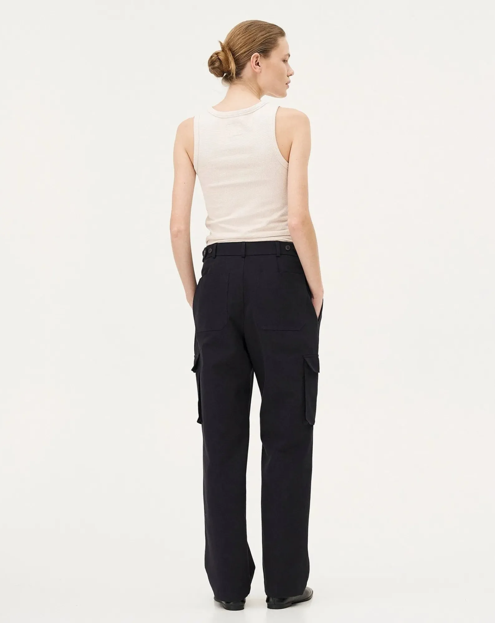 Noyoco Pantalons, Jeans-Cargo pants Dark navy Organic cotton Bleu foncé