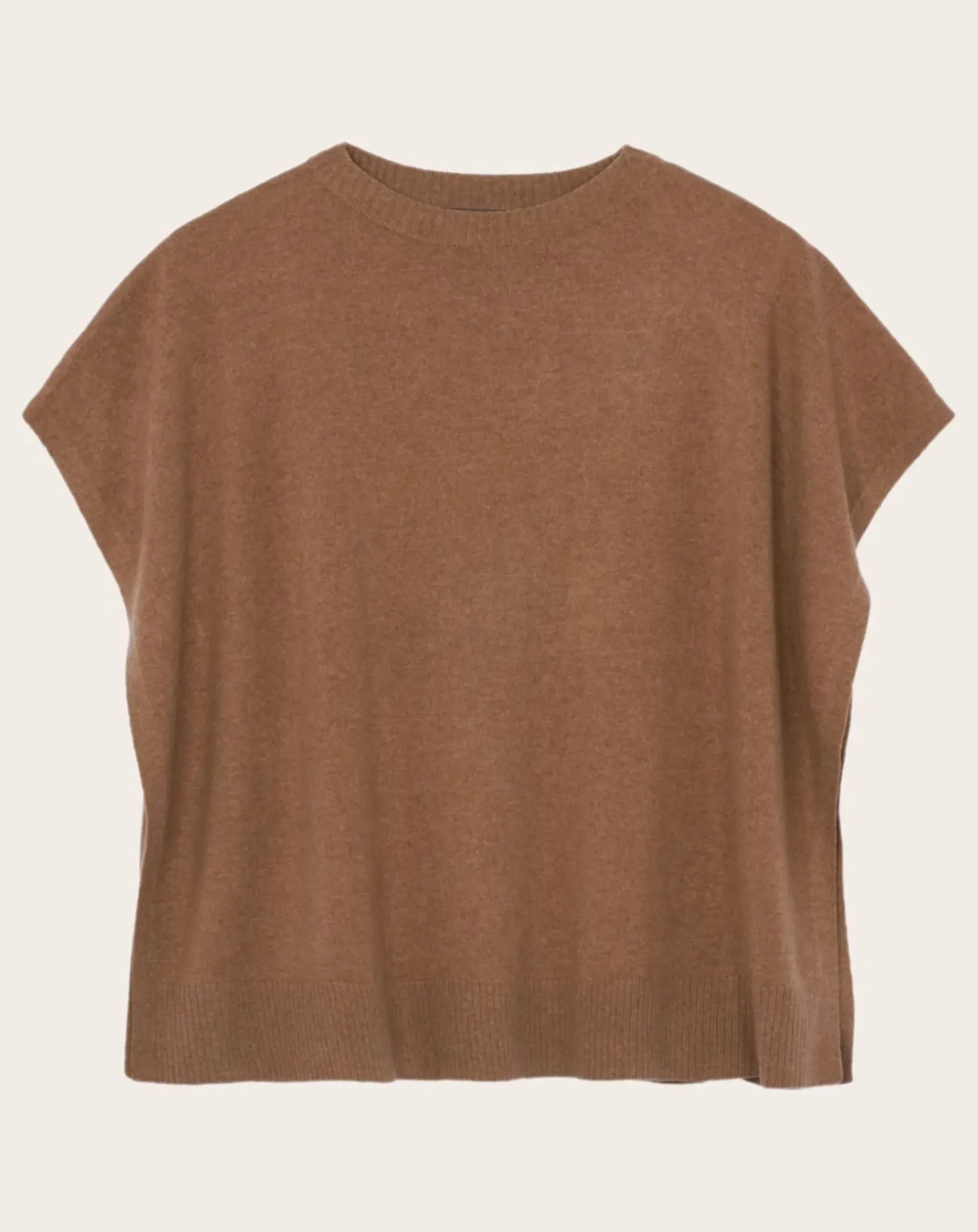 Bompard Vestes, Manteaux-Cashmere Boatneck Poncho Caramel