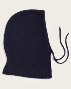 Bompard Bonnets, Cagoules, Gants-Cashmere cord balaclava Bleu marine