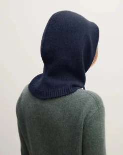Bompard Bonnets, Cagoules, Gants-Cashmere cord balaclava Bleu marine