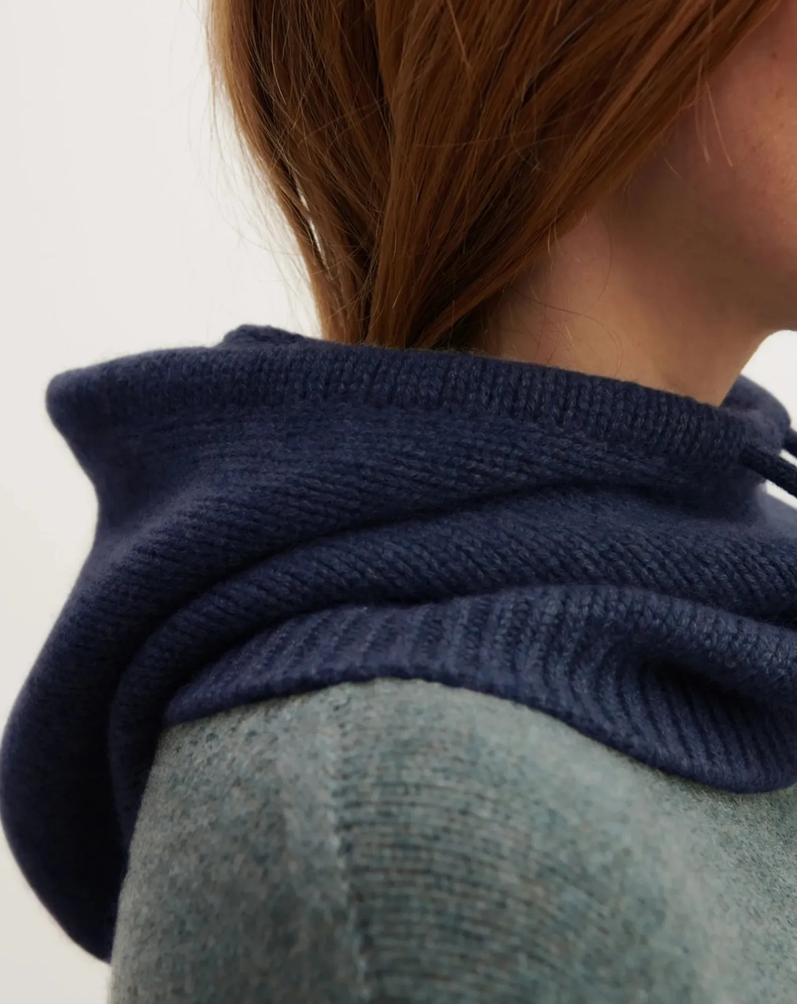 Bompard Bonnets, Cagoules, Gants-Cashmere cord balaclava Bleu marine