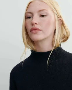 Bompard Pulls, Gilets-Cashmere High Neck Sweater Noir