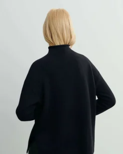 Bompard Pulls, Gilets-Cashmere High Neck Sweater Noir