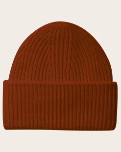Bompard Bonnets, Cagoules, Gants-Cashmere ribbed hat Chocolat
