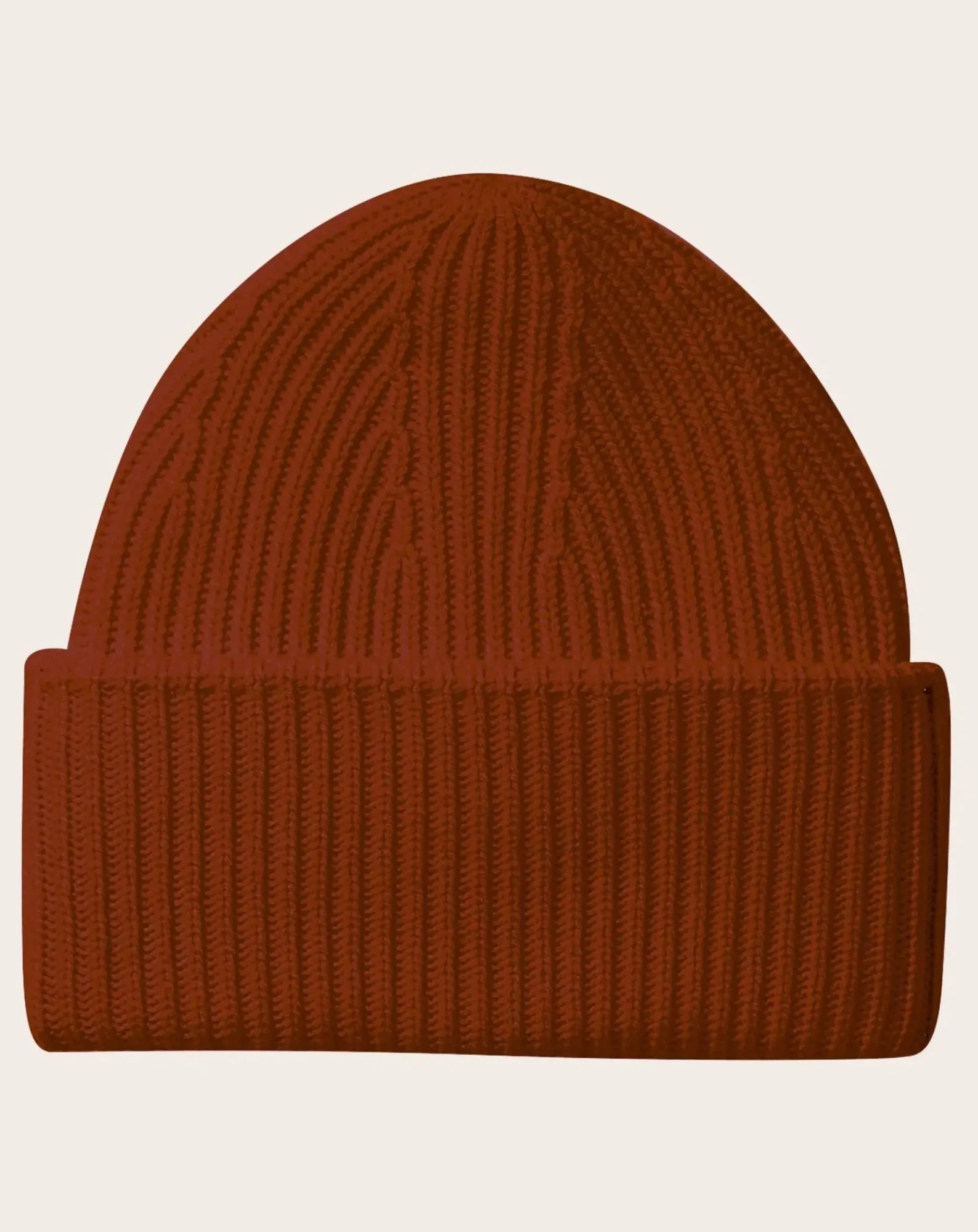 Bompard Bonnets, Cagoules, Gants-Cashmere ribbed hat Chocolat
