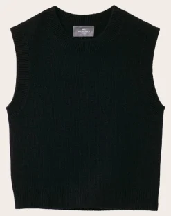 Bompard Pulls, Gilets-Cashmere Sleeveless Round Neck Sweater Noir