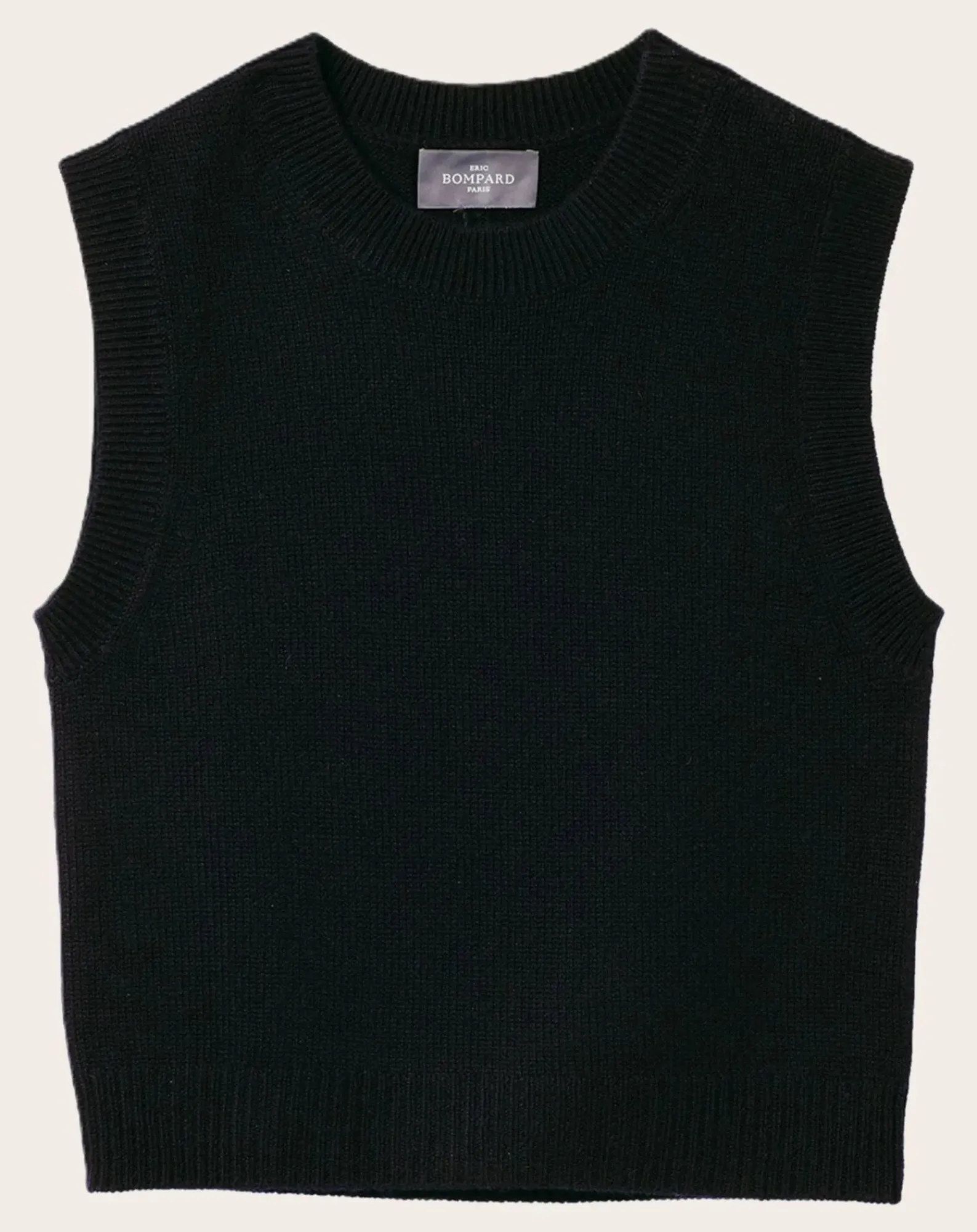 Bompard Pulls, Gilets-Cashmere Sleeveless Round Neck Sweater Noir