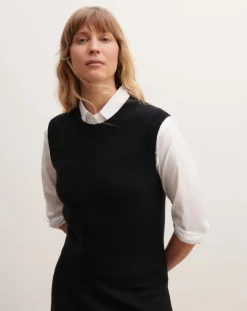 Bompard Pulls, Gilets-Cashmere Sleeveless Round Neck Sweater Noir