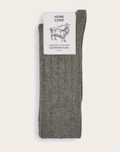Homecore Chaussettes, Sous-Vêtements-Cashmere socks Anthracite